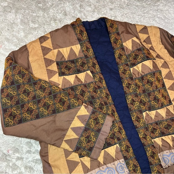 Handmade 1970 Old Fabric, vintage cloth, old kantha style jacket - Picture 4 of 13